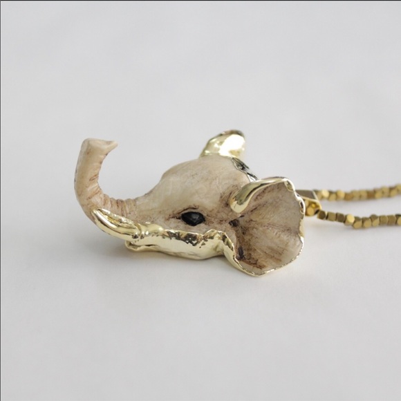 Jewelry - Gold dipped elephant head necklace